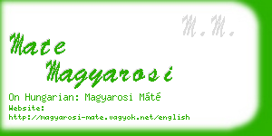 mate magyarosi business card